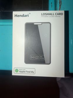 Hendari LOSHALL Card Tracker – Works with Apple Find My – New in Box