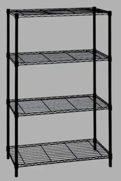 3 metal shelves