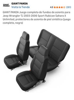 Giant Panda Seat Covers  Jeep Wrangler 