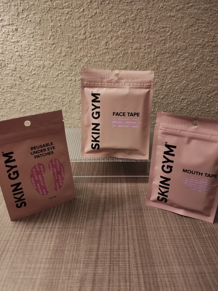 All Brand NEW! 🩷   SKIN GYM - Facial Care Products - Face Tape / Mouth Tape / ReUsable Eye Patches (((PENDING PICK UP TODAY)))