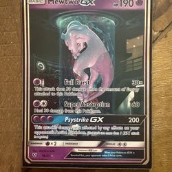 Mewtwo GX Sun And Moon Shining Legends Holo secret rare