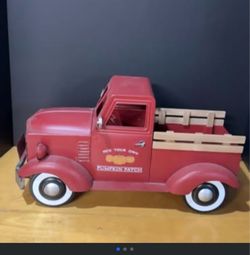 Red Decorative Pumpkin Patch Truck