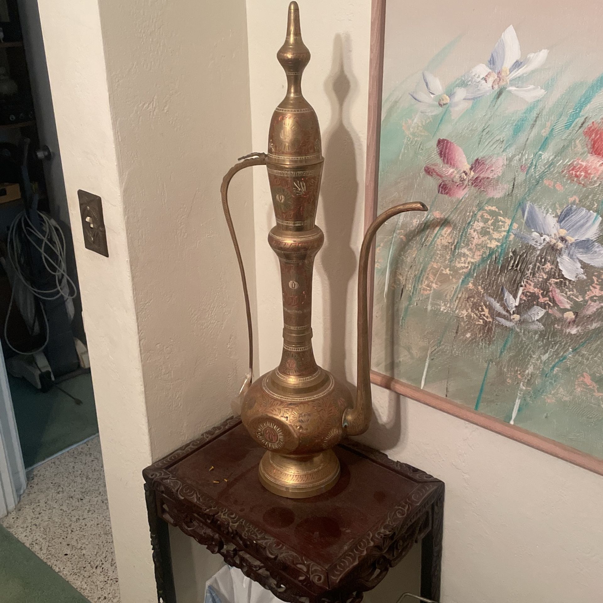 Indian Engraved Tea Pot