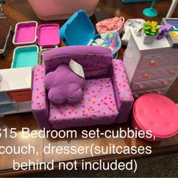 Doll Bedroom Set, Size Of American Girl Doll
