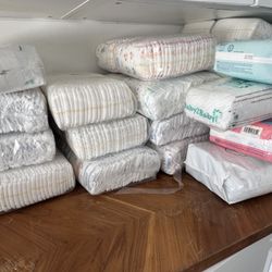 Brand New Diapers Size Newborn, 1, 2, 3, 5. $10 For Pack Of 56. Smaller Packs Available Too