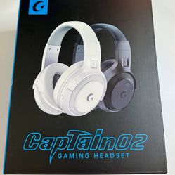 Captain 02 Wireless Over-Ear Gaming Headset White, Built-in Microphone, USB
