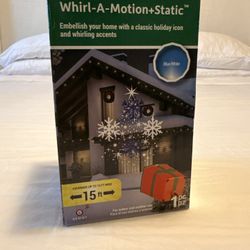 Gemmy Whirl A Motion LED Projector Light Christmas Tree Snowflakes