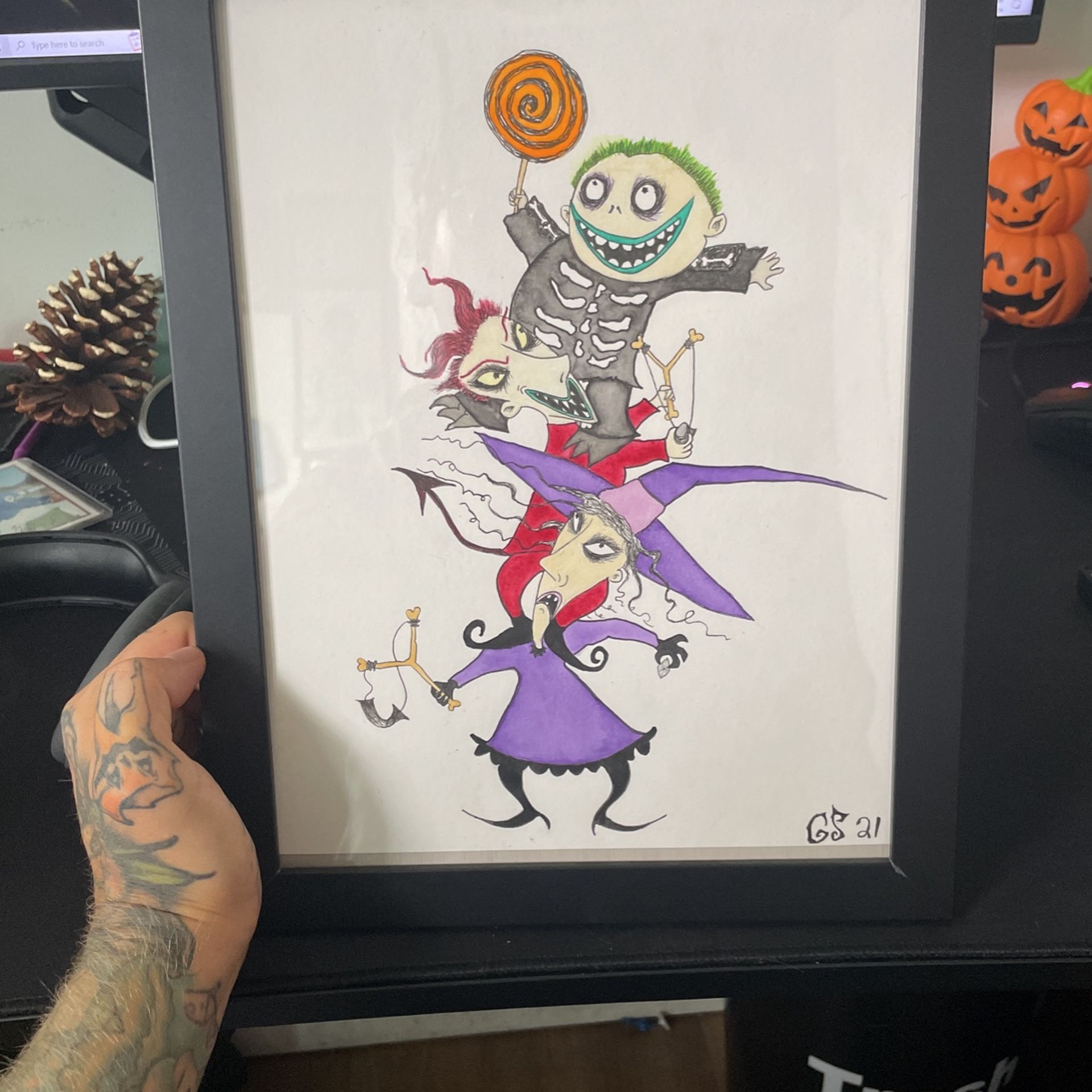 Nightmare Before Christmas Water Color Painting
