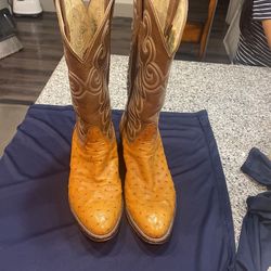Tony Lama Mens Ostrich Boots 9.5E