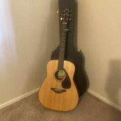 Yamaha Acoustic Guitar and Hard Case