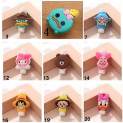 47 Pcs Cartoon USB Cable Protectors 