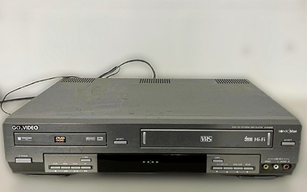 Sonic Blue DVR4400 DVD VHS Recorder Combo Dual Deck Tested Powers On