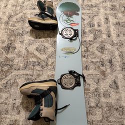 Burton Snowboard & Boots size 8.5