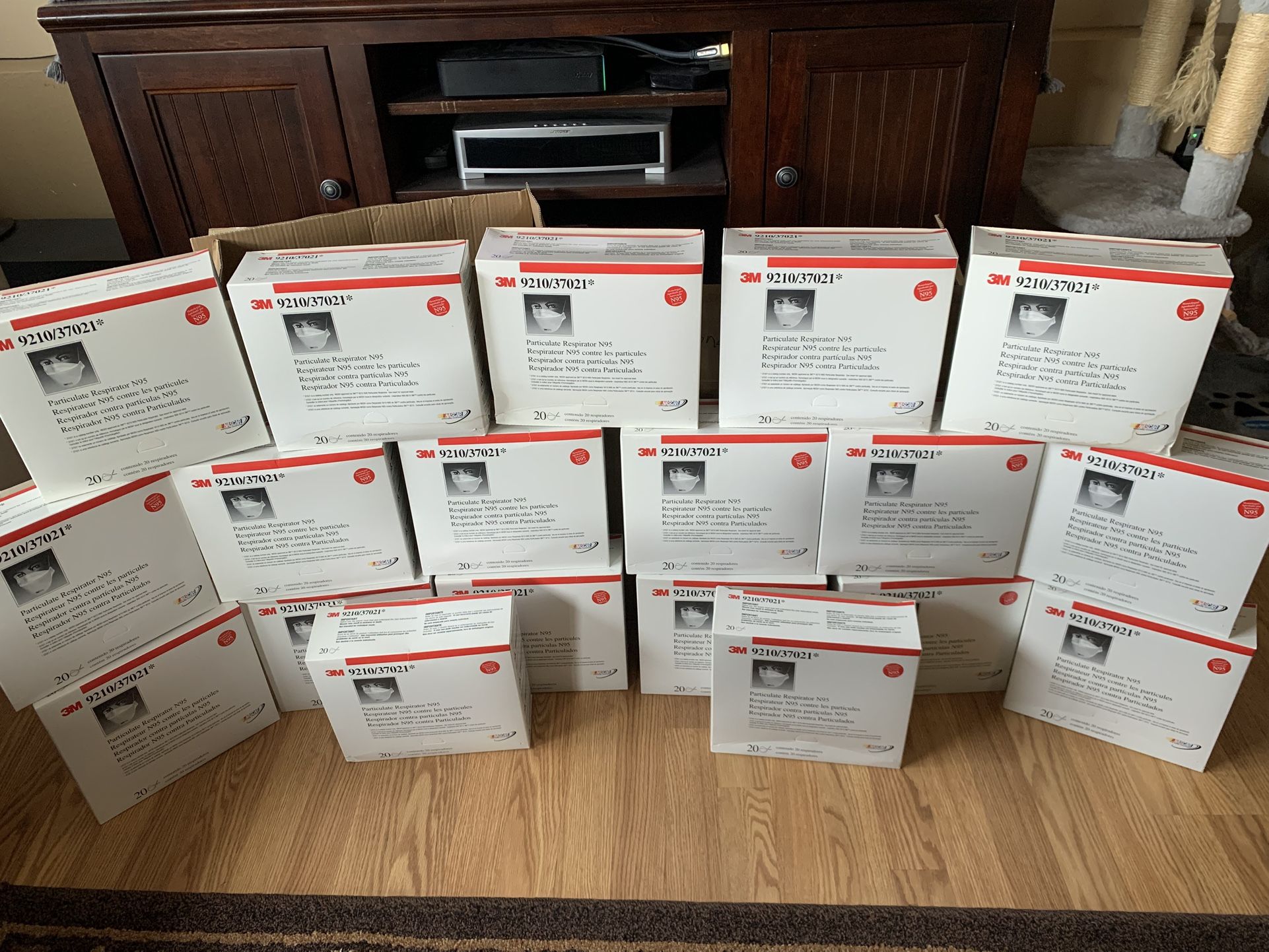 400 Total 3M N95 Respirator Masks 9210