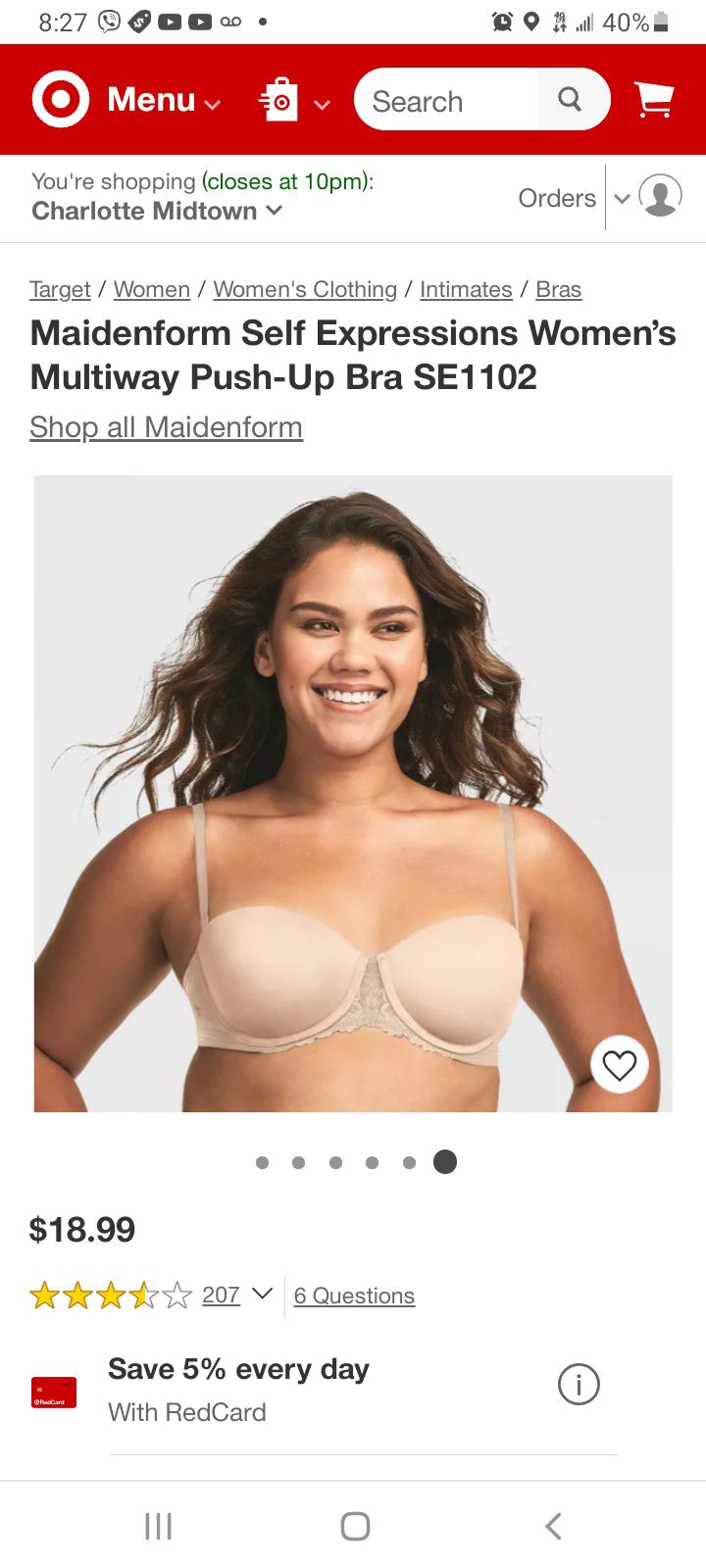 Maidenform Self Expressions Women's Multiway Push-Up Bra SE1102 38DD for  Sale in Monroe, NC - OfferUp