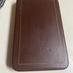 Vintage Brown Leather Jewelry Case