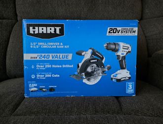 HART 20V 2 Tool Combo Kit Drill & Saw