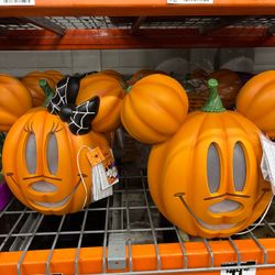 Disney 2026 Home Depot 14 Inch LED Mickey Mouse Pumpkin Light Up
