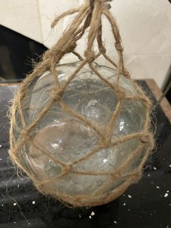 Clear Japaneses Glass Ball Fishing Float 4.5”