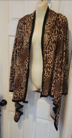 Animal print, BCBG cardigan,  Large,  new