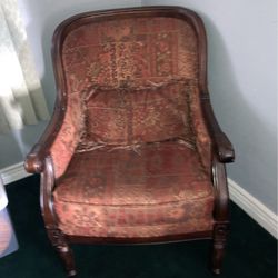 Brown Red Arm Chair
