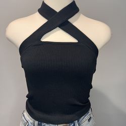 Black Halter Top