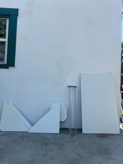 Particle Board Table and Spare Pieces