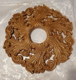 (Brand New in Pack)  Ekena Millwork CM19ORSTC Orrington Ceiling Medallion fits Canopies up to 4 3/4, Smokey Topaz Crackle /A4-CN-5116