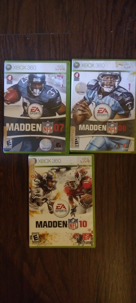 Lot Of 3 Madden 360 Video Games Xbox
