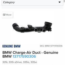 Oem Bmw N54 Charge Pipe 