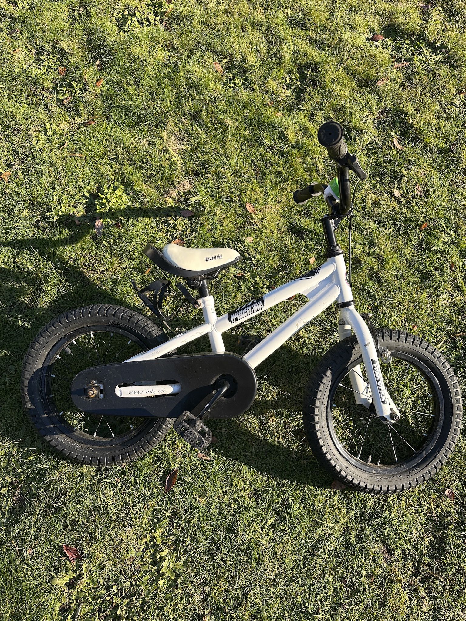 RoyalBaby Freestyle Sport Kids Bike 14 Inch Wheel Dual Handbrake BMX Bicycle White