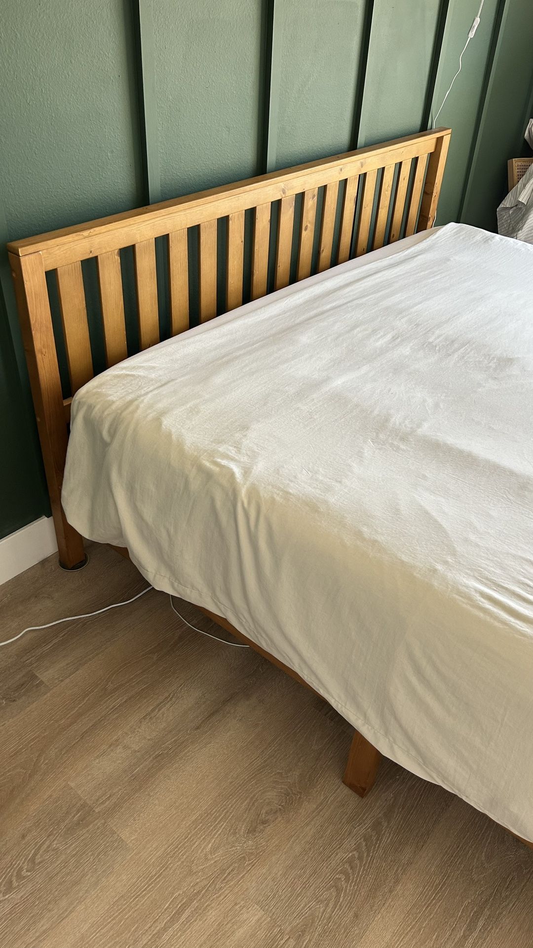 Bed Frame and headboard (king) pine wood