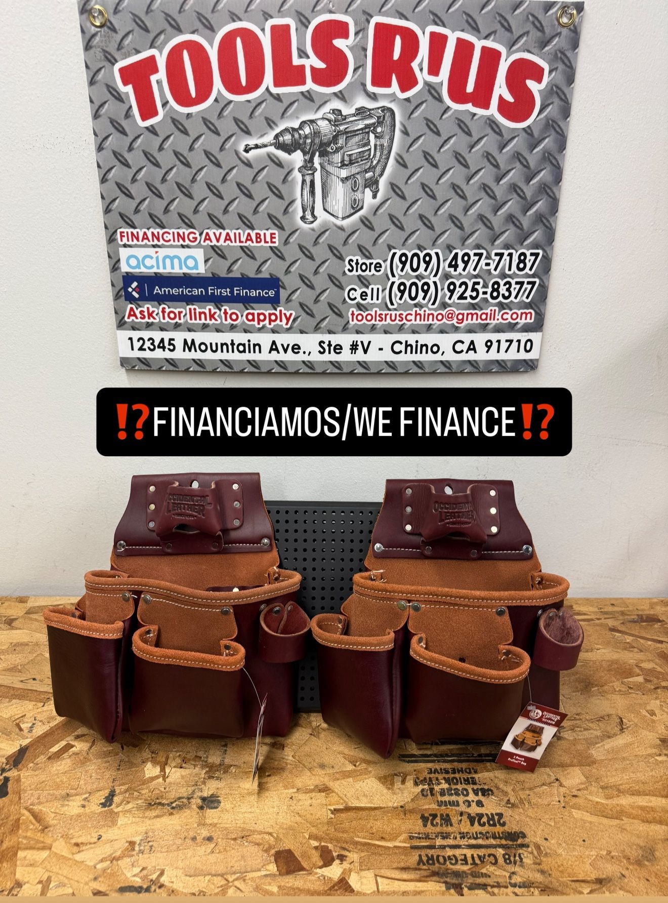 5018DB OCCIDENTAL LEATHER 3Pouch Pro Tool Bag(EACH)**(FINANCIAMOS/WE FINANCE)**