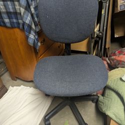 blue fabric ergonomic office chair