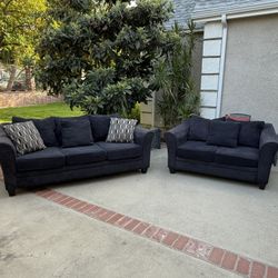 ❗️Free Delivery❗️ Black Sofas