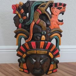 Hand Made Aztec Wood Mask