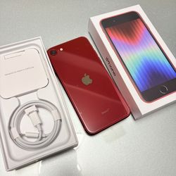 Brand new sealed unlocked Apple iPhone SE3, 256GB red color