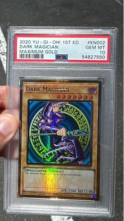 Yugioh card game PSA 10 Dark Magician Gold