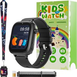 4G Kids Watch, Smart Watch for Kids with SIM Card, 47 Exciting Games, Two-Way Calling Feature, SOS Emergency Call Button Ideal for Kids Aged 3-12, Chi