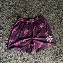 Purple Bape Eric Emanuel Shorts
