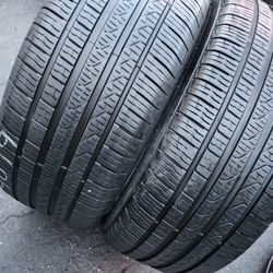 2 Tires Used 225/40r19 Pirelli Cinturato P7 All Season 