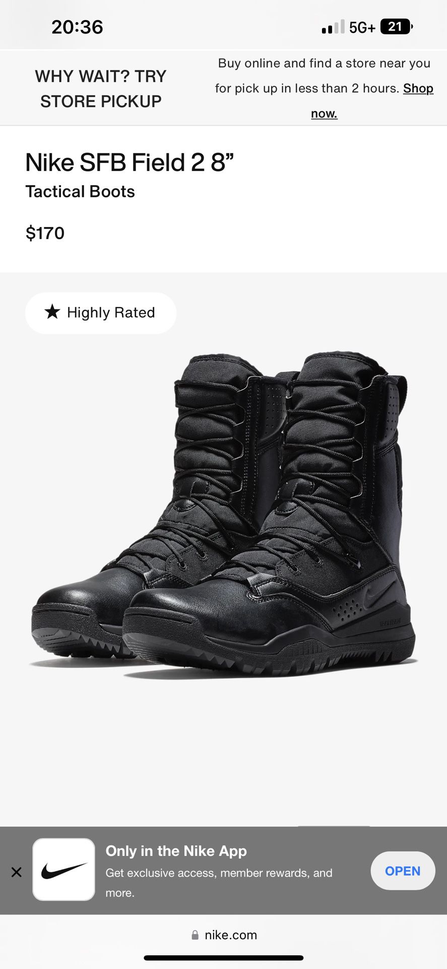 Nike Boots Mens(6) Womens(7.5) $90obo