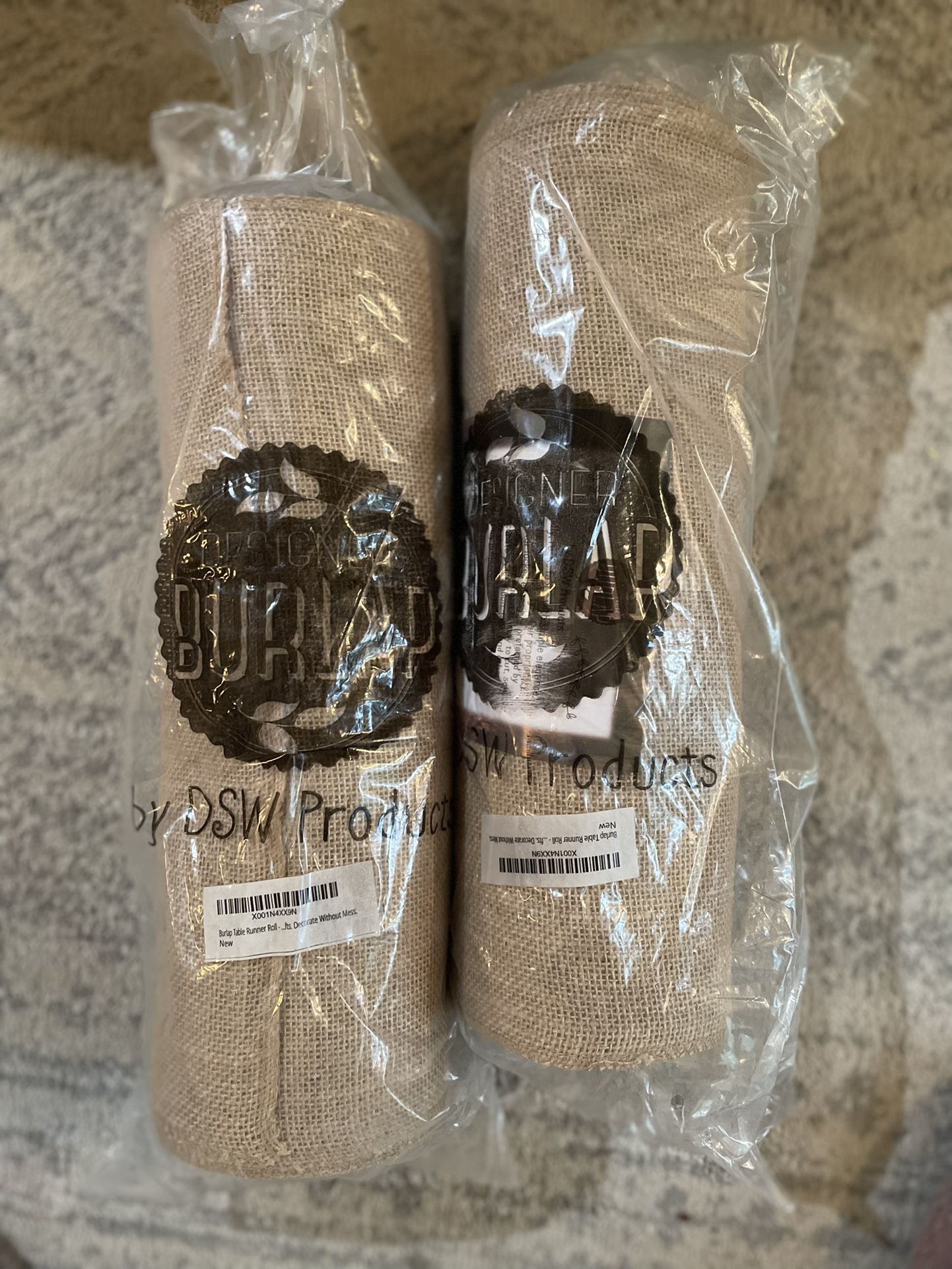 2 Rolls Of 10ft Burlap
