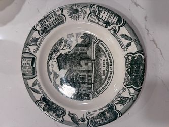Vintage Kettlesprings Kilns Randolph Kansas Commemorative Plate 1(contact info removed) - Methodist Church Souvenir - Disappeared Lost Town Hi