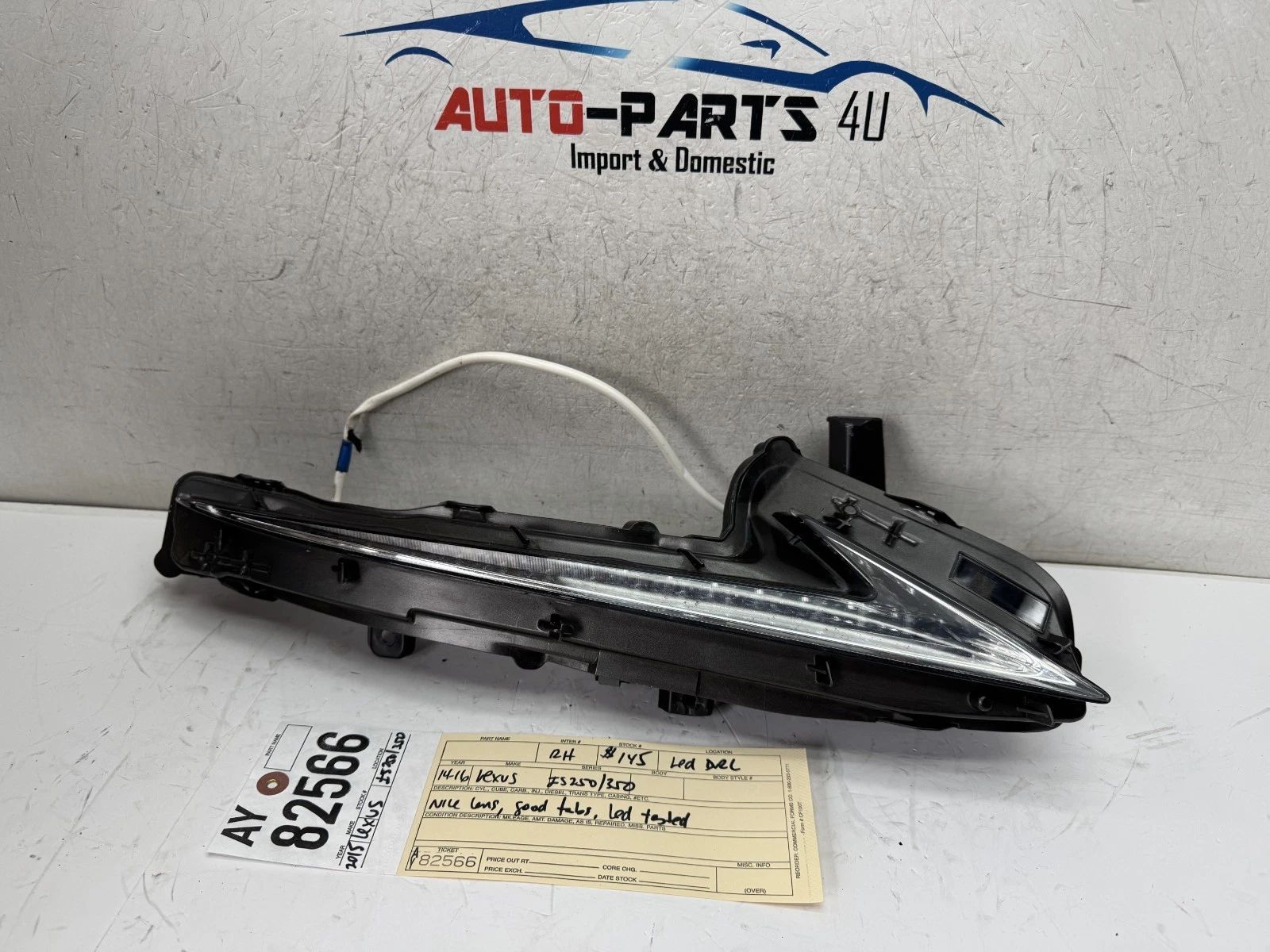 2014 - 2015 - 2016 LEXUS IS250 IS350 RIGHT LED DRL FOG LIGHT LAMP OEM AY82566