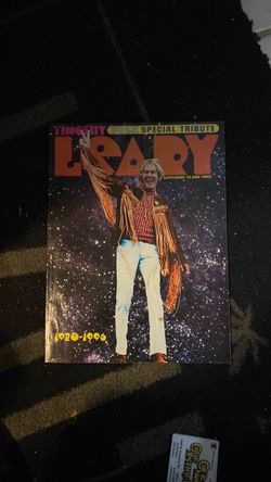 High Times Timothy Leary Special Tribute Magazine