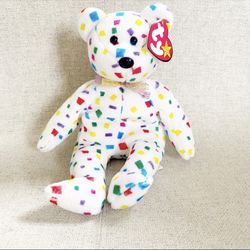 Ty Beanie Babies “Ty 2k” Confetti Bear - Vintage