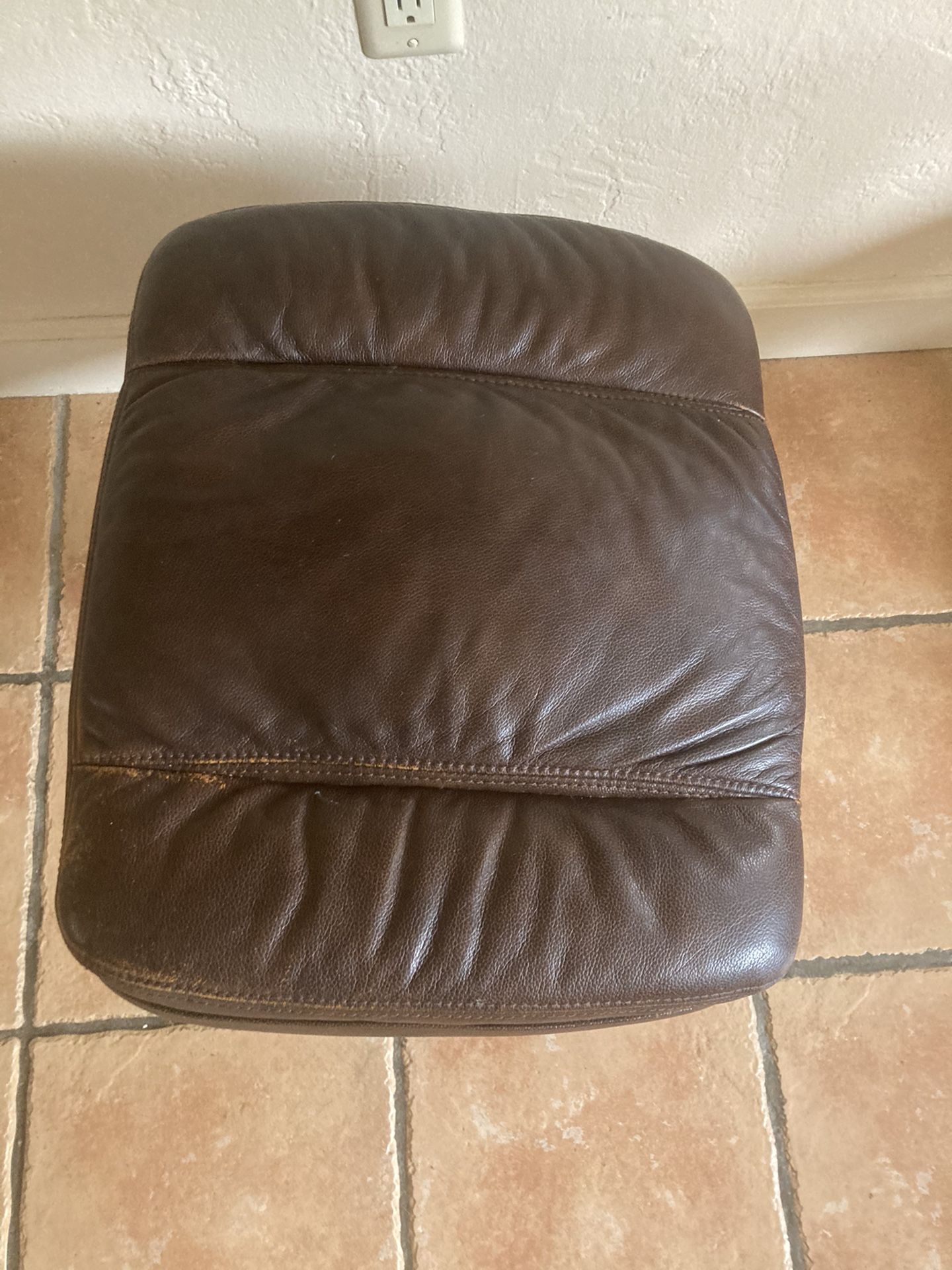 Leather Ottoman