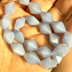 New 14mm Bicone Blue Glass Beads