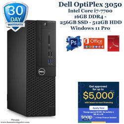 Dell OptiPlex 3050, Intel Core i7-7700, 16GB, 256GB SSD+500GB HDD "H91434"